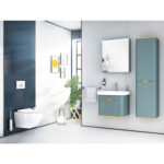 VitrA Sento Lavabo Dolabı, 65 cm, Bir Çekmeceli, Aydınlatmalı, Mat Fiyord Yeşili - 65873 - Banyo Alt Modülleri - 3