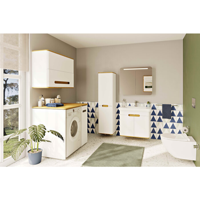 VitrA Sento Boy Dolabı, 40 cm, İki Kapaklı, Mat Beyaz, Sol - Görsel 4
