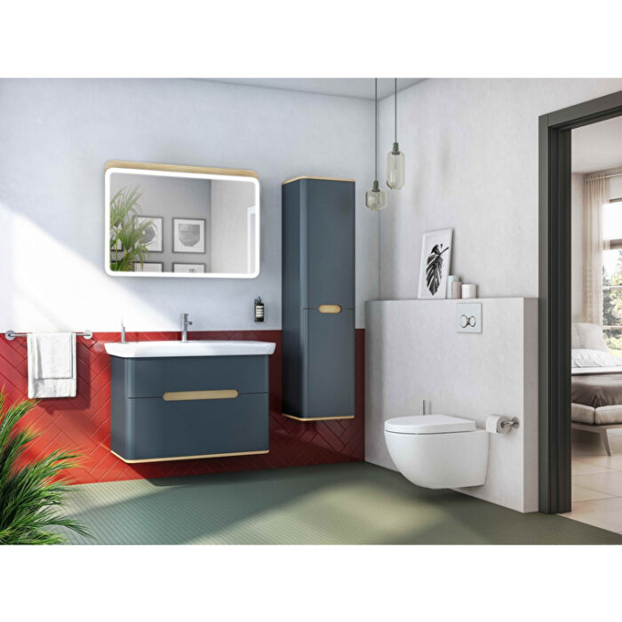 VitrA Sento Düz Ayna, 100 cm, Aydınlatmalı, Açık Meşe - Görsel 6