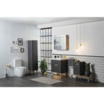 VitrA Sento Lavabo Dolabı, 80 cm, İki Çekmeceli, Aydınlatmalı, Mat Antrasit - Görsel 19