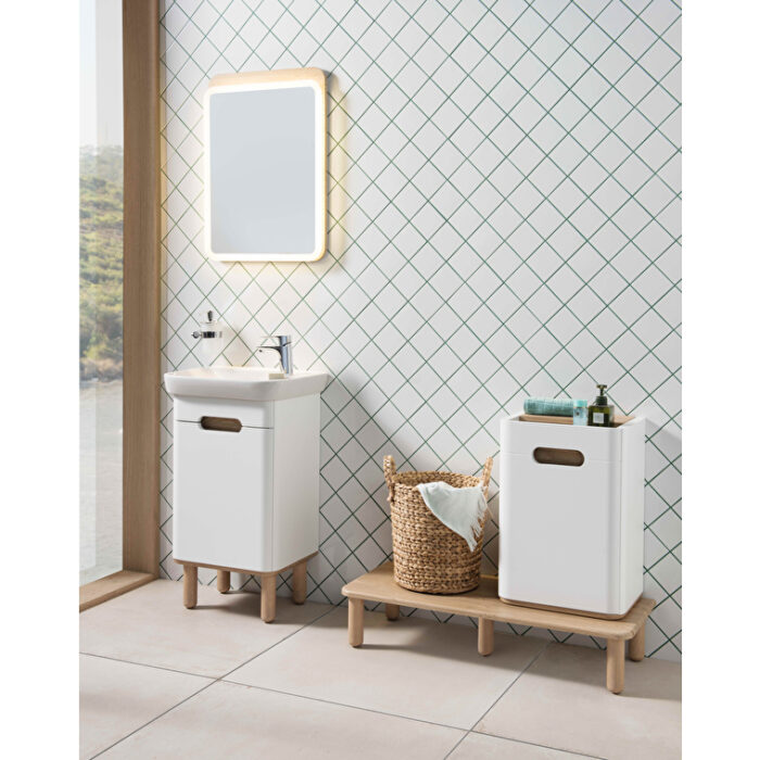 VitrA Sento Düz Ayna, 50 cm, Aydınlatmalı, Açık Meşe - Görsel 14