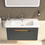 VitrA Sento Lavabo Dolabı, 100 cm, Bir Çekmeceli, Aydınlatmalı, Mat Antrasit - Görsel 14