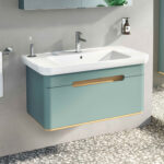 VitrA Sento Lavabo Dolabı, 80 cm, Bir Çekmeceli, Aydınlatmalı, Mat Fiyord Yeşili - 65874 - Banyo Alt Modülleri - 4