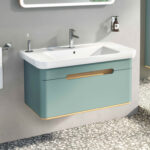 VitrA Sento Lavabo Dolabı, 100 cm, Bir Çekmeceli, Aydınlatmalı, Mat Fiyord Yeşili - 65875 - Banyo Alt Modülleri - 3