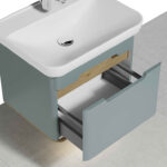 VitrA Sento Lavabo Dolabı, 65 cm, Bir Çekmeceli, Aydınlatmalı, Mat Fiyord Yeşili - 65873 - Banyo Alt Modülleri - 5