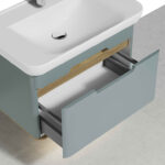 VitrA Sento Lavabo Dolabı, 80 cm, Bir Çekmeceli, Aydınlatmalı, Mat Fiyord Yeşili - 65874 - Banyo Alt Modülleri - 1