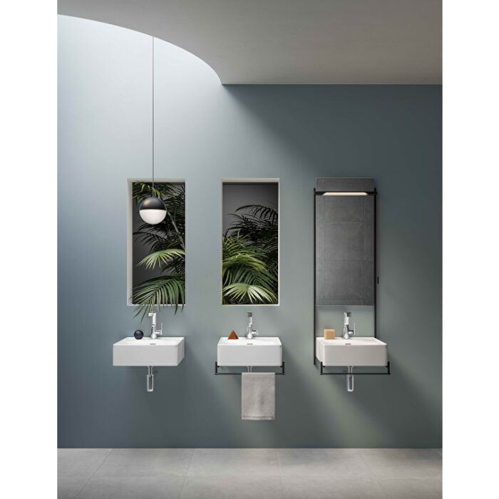 VitrA Equal Lavabo Ünitesi, 40 cm, Beyaz Lavabolu, Havluluklu - Görsel 6