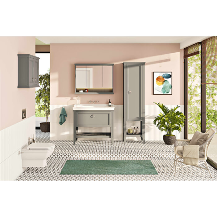 VitrA Valarte Açık Ünite, 55 cm, Mat Gri - Görsel 5