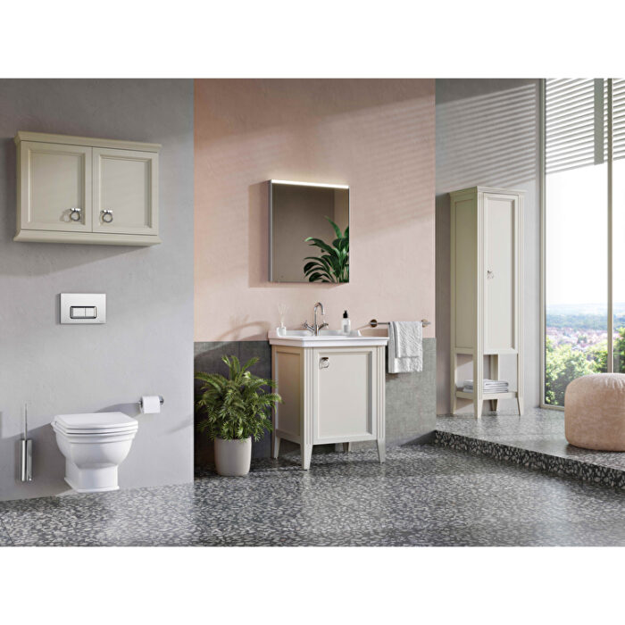 VitrA Prime Düz Ayna , 60 cm, Aydınlatmalı, Sensörlü, Buğu Önleyici, Ayarlanabilir Işık, Fırçalı Krom - Görsel 2
