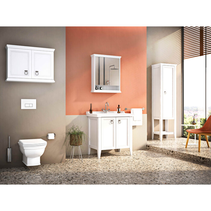 VitrA Valarte Üst Ünite, 75 cm, İki Kapaklı, Mat Beyaz - Görsel 2