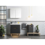VitrA Sento Dolaplı Ayna, 80 cm, İki Kapaklı, Aydınlatmalı, Açık Meşe - Görsel 2