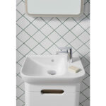 VitrA Sento Lavabo Dolabı, 50 cm, Bir Kapaklı, Dar, Aydınlatmalı, Mat Beyaz, Sol - Görsel 27