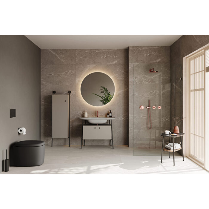 VitrA Plural Üst Ünite, 50 cm, Bir Kapaklı, Mat Soft Bej, Sol - Görsel 2