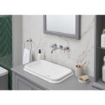VitrA Valarte Lavabo Dolabı, 100 cm, Bir Çekmeceli, Tezgahüstü Lavabolu, Armatür Deliksiz, Mat Gri - 62199 - Banyo Alt Modülleri - 2