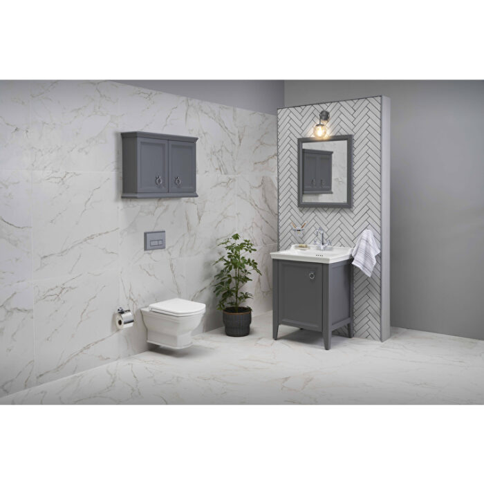 VitrA Valarte Üst Ünite, 75 cm, İki Kapaklı, Mat Gri - Görsel 4