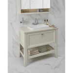 VitrA Valarte Lavabo Dolabı, 100 cm, Bir Çekmeceli, Tezgahüstü Lavabolu, Armatür Deliksiz, Mat Beyaz - 62198 - Banyo Alt Modülleri - 2