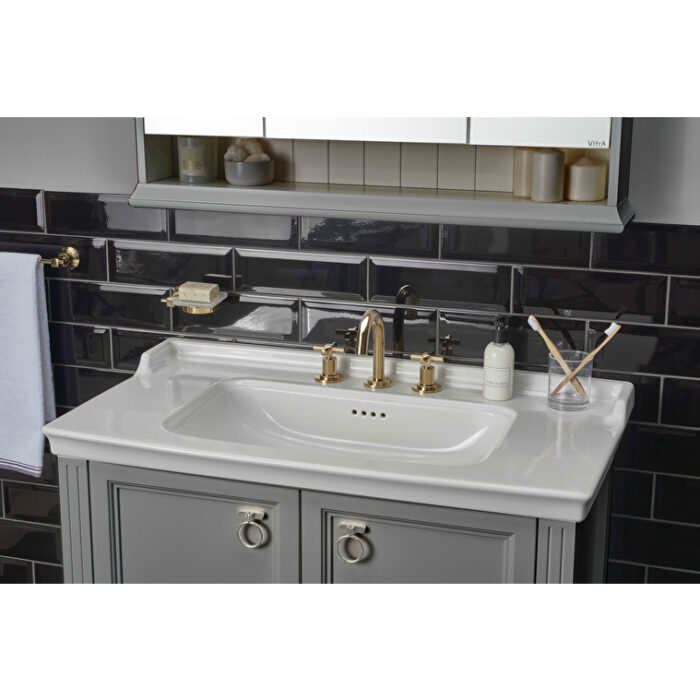 VitrA Valarte Lavabo Dolabı, 80 cm, İki Kapaklı, Etajerli Lavabolu, Mat Gri - 62154 - Banyo Alt Modülleri - 7
