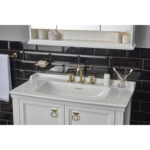 VitrA Valarte Lavabo Dolabı, 100 cm, İki Kapaklı, Etajerli Lavabolu, Üç Armatür Delikli, Mat Beyaz - 62165 - Banyo Alt Modülleri - 3