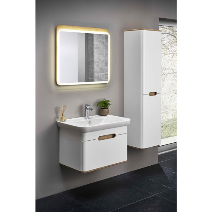 VitrA Sento Boy Dolabı, 40 cm, İki Kapaklı, Mat Beyaz, Sağ - Görsel 3