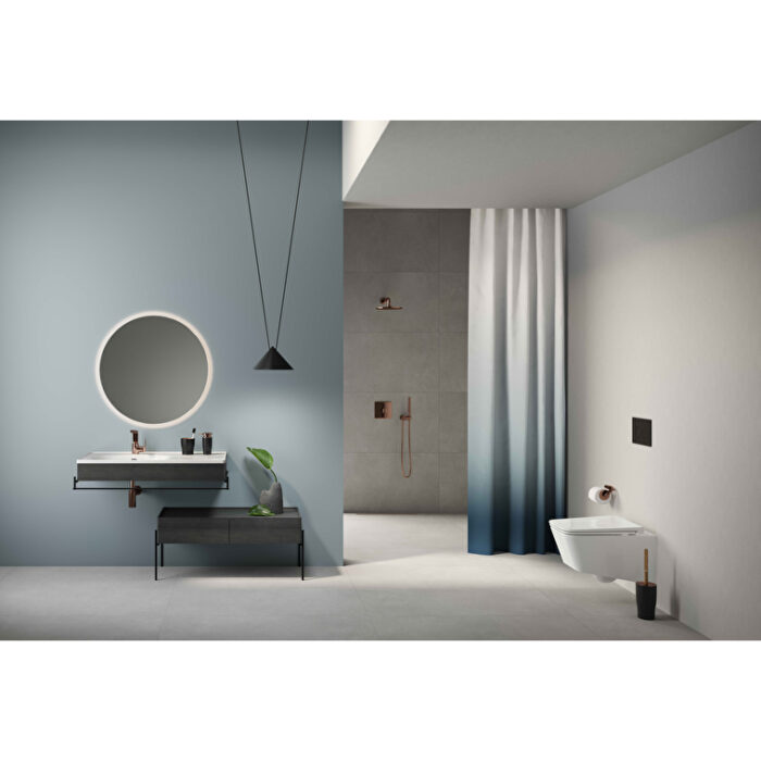 VitrA Equal Alt Ünite, 100 cm, İki Çekmeceli, Hareli Siyah Meşe - Görsel 7