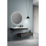 VitrA Equal Lavabo Ünitesi, 100 cm, Asimetrik Beyaz Lavabolu, Havluluklu, Hareli Siyah Meşe - 64088 - Fonksiyonel ve Tamamlayıcı Ürünler - 4