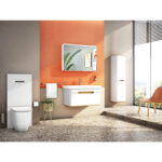 VitrA Sento Boy Dolabı, 40 cm, İki Kapaklı, Çamaşır Sepetli, Prizli, Mat Beyaz, Sol - Görsel 26