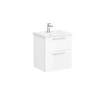 VitrA Root Flat Lavabo Dolabı, 60 cm, İki Çekmeceli, Köşeli Lavabo, Parlak Beyaz