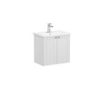 VitrA Root Classic Lavabo Dolabı, 60 cm, İki Kapaklı, Dar, Yuvarlak Lavabo, Mat Açık Gri - 68639 - Banyo Alt Modülleri - 2