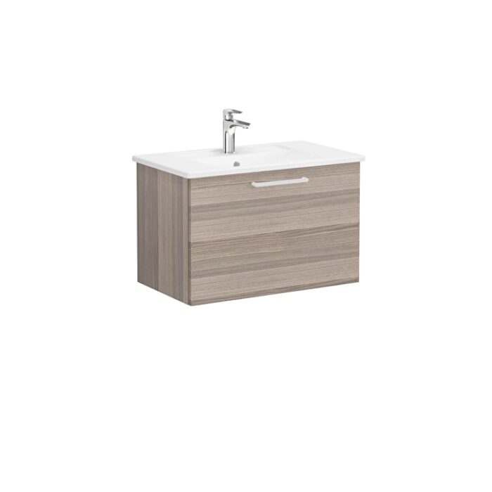 VitrA Root Flat Lavabo Dolabı, 80 cm, Bir Çekmeceli, Köşeli Lavabo, Cordoba - Görsel 3