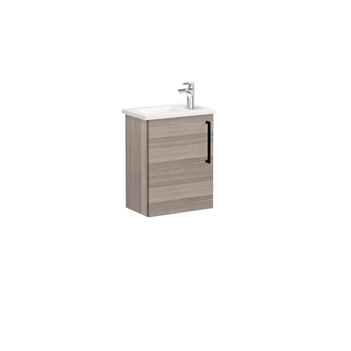 VitrA Root Flat Lavabo Dolabı, 45 cm, Bir Kapaklı, Dar, Köşeli Lavabo, Cordoba, Sol - Görsel 2