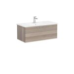 VitrA Root Flat Lavabo Dolabı, 100 cm, Bir Çekmeceli, Köşeli Lavabo, Cordoba - 68247 - Banyo Alt Modülleri - 2