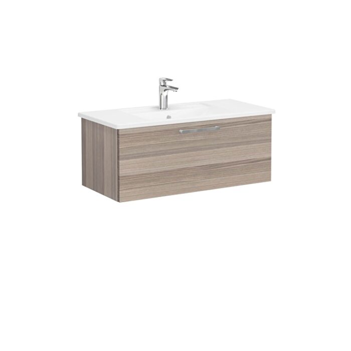 VitrA Root Flat Lavabo Dolabı, 100 cm, Bir Çekmeceli, Köşeli Lavabo, Cordoba - 68247 - Banyo Alt Modülleri - 2