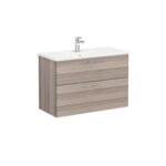 VitrA Root Flat Lavabo Dolabı, 100 cm, İki Çekmeceli, Köşeli Lavabo, Cordoba - Görsel 4