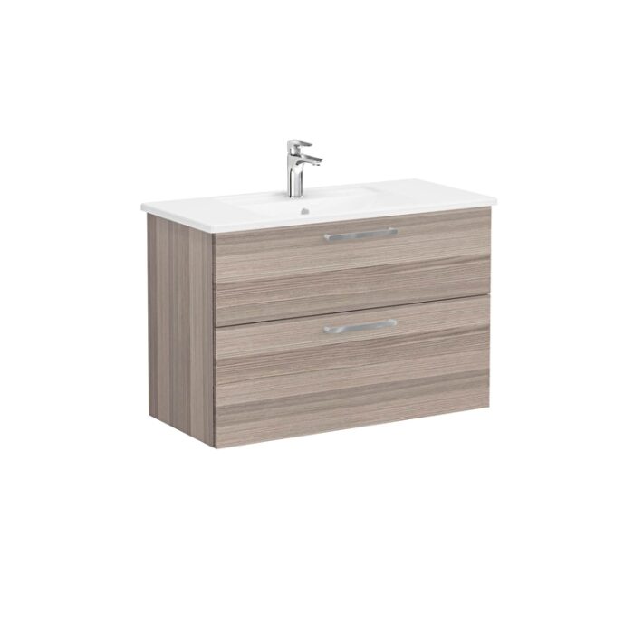 VitrA Root Flat Lavabo Dolabı, 100 cm, İki Çekmeceli, Köşeli Lavabo, Cordoba - Görsel 4