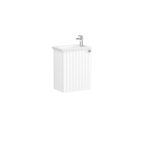 VitrA Root Groove Lavabo Dolabı, 45 cm, Bir Kapaklı, Dar, Köşeli Lavabo, Mat Beyaz, Sağ - Görsel 2