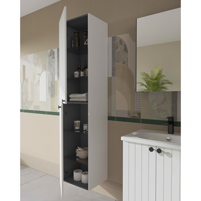 VitrA Root Groove Boy Dolabı, 40 cm, İki Kapaklı, Mat Beyaz - Görsel 5