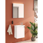 VitrA Root Classic Lavabo Dolabı, 45 cm, Bir Kapaklı, Dar, Köşeli Lavabo, Mat Beyaz, Sol - 68603 - Banyo Alt Modülleri - 3