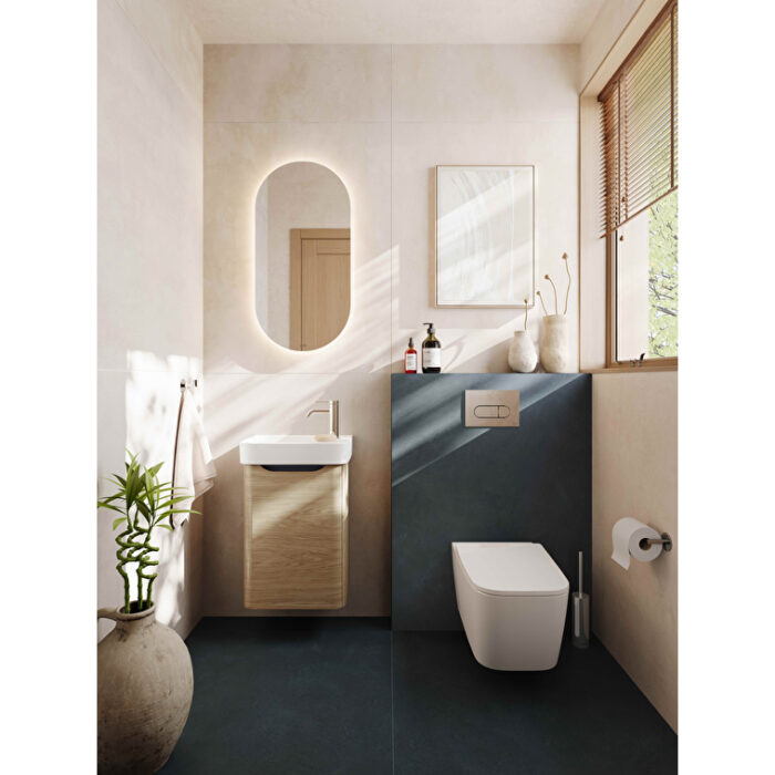 VitrA Prime Oval Ayna, 45 cm, Aydınlatmalı, Sensörlü - 80443 - Banyo Üst Modülleri - 2