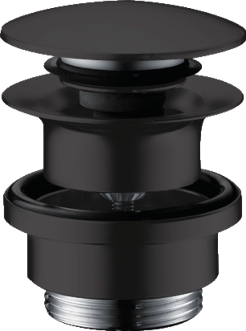 Hansgrohe Satin Siyah Bas-Aç Gider Seti - 50100670 - Basmalı Sifon , Gider (Pop-Up)