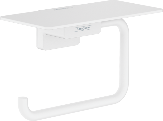 154__hpr02974_tif.png Hansgrohe AddStoris Raflı Mat Beyaz Tuvalet Kağıtlığı 41772700 - Görsel 1