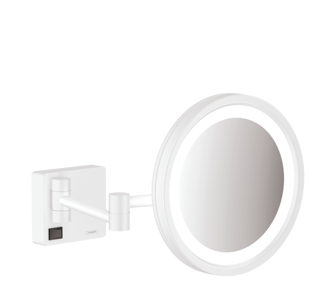 Hansgrohe AddStoris Led Işıklı Mat Beyaz Makyaj Aynası - 41790700 - Aynalar ve Ayna Setleri