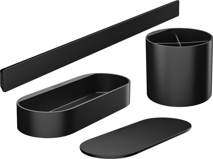 154__hpr03438_tif.png Hansgrohe WallStoris Satin Siyah Banyo Paketi - 27968670 - Banyo Aksesuar Seti