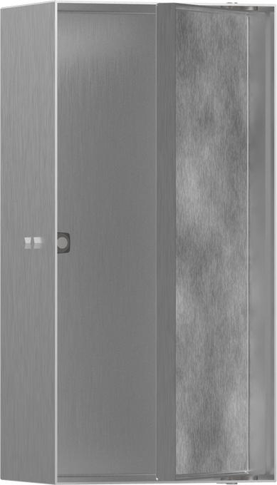 Hansgrohe XtraStoris Rock 30x15x10 Cm Mat Paslanmaz Çelik Seramik Kaplanabilir Kapaklı Duvar Nişi - 56082800 - Banyo Aksesuar Seti