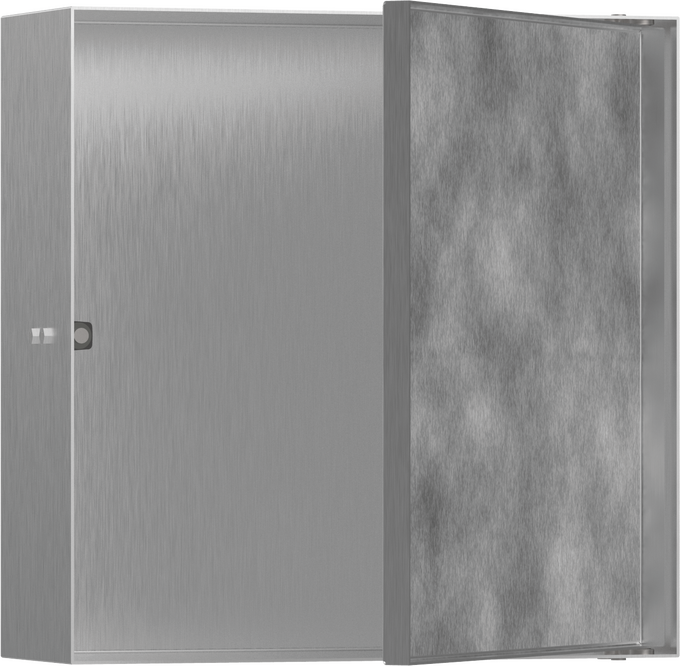 Hansgrohe XtraStoris Rock 30x30x10 Cm Mat Paslanmaz Çelik Seramik Kaplanabilir Kapaklı Duvar Nişi
