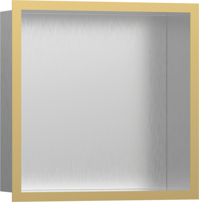 Hansgrohe XtraStoris Individual 30x30x10 Cm Parlak Altın Çerçeveli Paslanmaz Çelik Duvar Nişi
