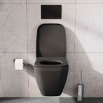 Vitra Integra Square Klozet Kapağı Slim, Duroplast, Yavaş Kapanır, Kolay Sök-Tak, Metal Menteşeli, Mat Siyah - 191-483R009 - Klozet Kapağı - 2