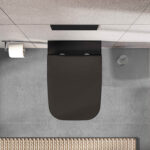 Vitra Integra Square Klozet Kapağı Slim, Duroplast, Yavaş Kapanır, Kolay Sök-Tak, Metal Menteşeli, Mat Siyah - 191-483R009 - Klozet Kapağı - 5