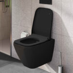 Vitra Integra Square Klozet Kapağı Slim, Duroplast, Yavaş Kapanır, Kolay Sök-Tak, Metal Menteşeli, Mat Siyah - 191-483R009 - Klozet Kapağı - 6
