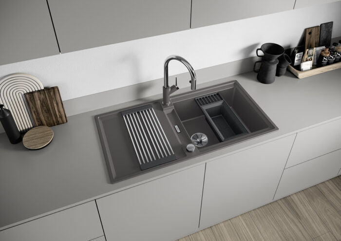 Blanco Adira XL 6S Beyaz Kumandalı Aksesuarlı Eviye - 527621 - Granit Mutfak Eviyeleri - 5