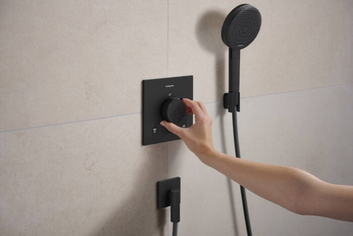 Hansgrohe Ecostat Comfort E Gizli Montaj Termostatı, 2 Çıkışlı, Mat Siyah - Görsel 3